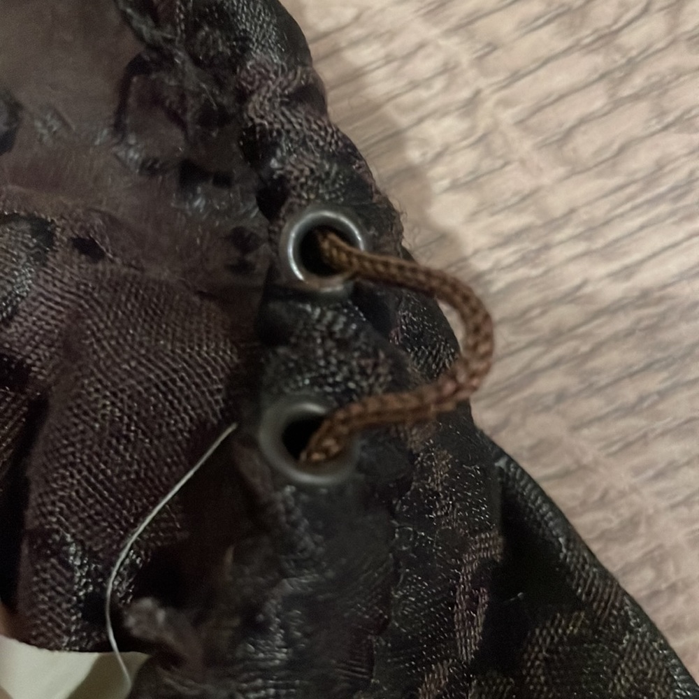 Vintage Gucci Monogram Logo Satin Brown Dust Bag - Picture 7 of 7